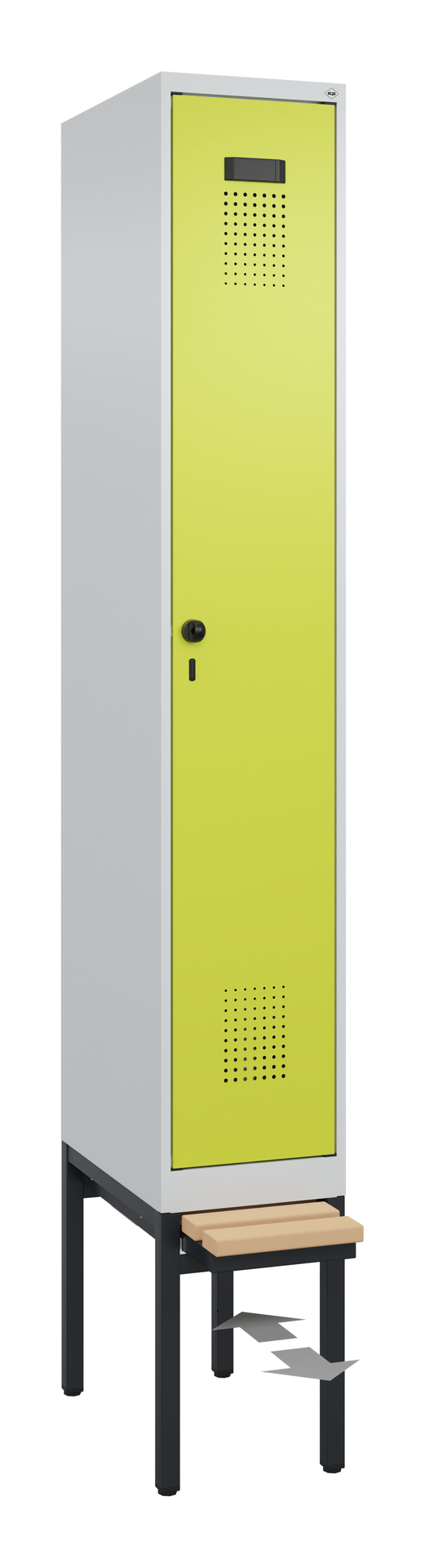 C+P Spind Evolo PLUS, Bank, 1 Abteil, 2120x300x815mm