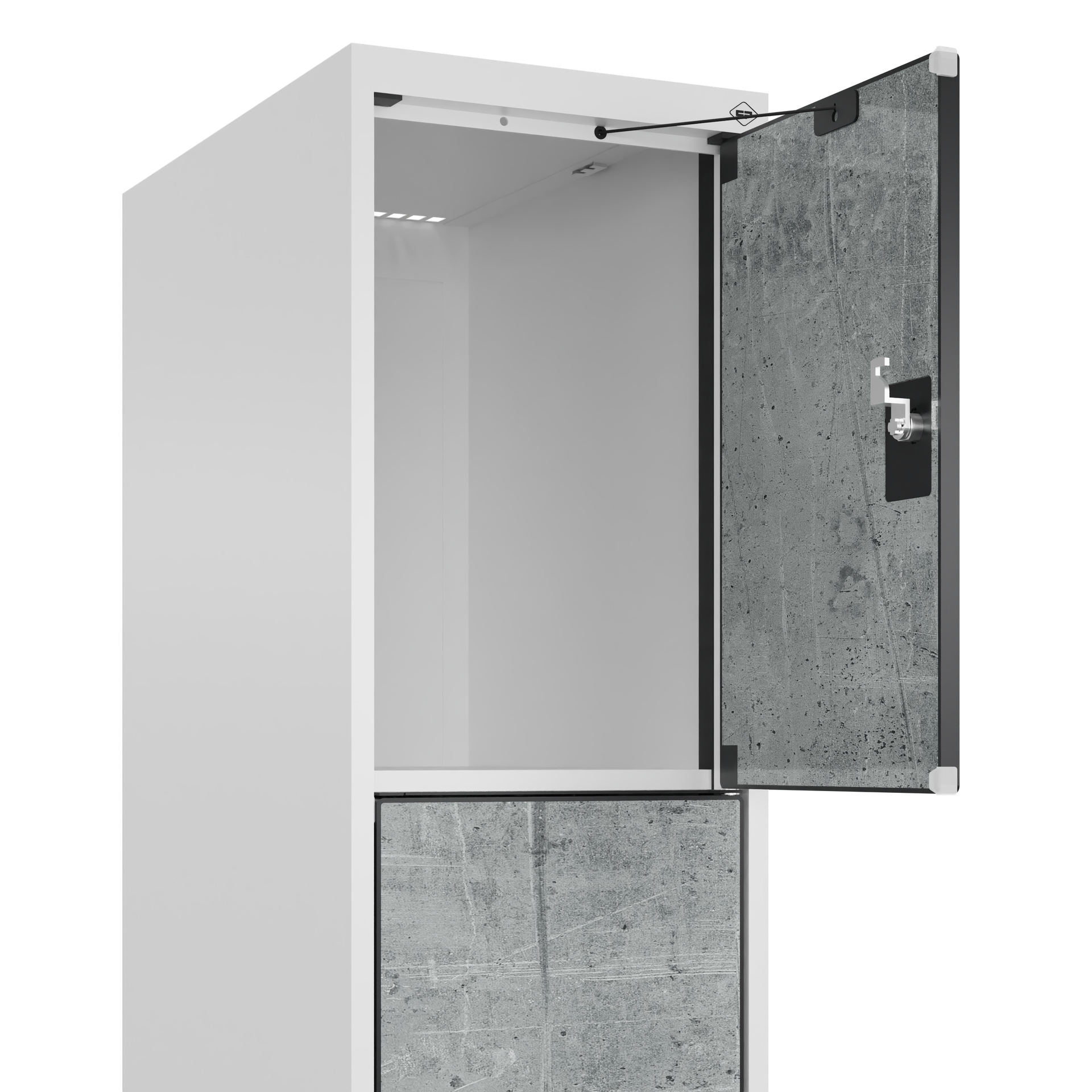 C+P Schlie�fachschrank Evolo PLUS, 4 F�cher, 1850x300x500mm