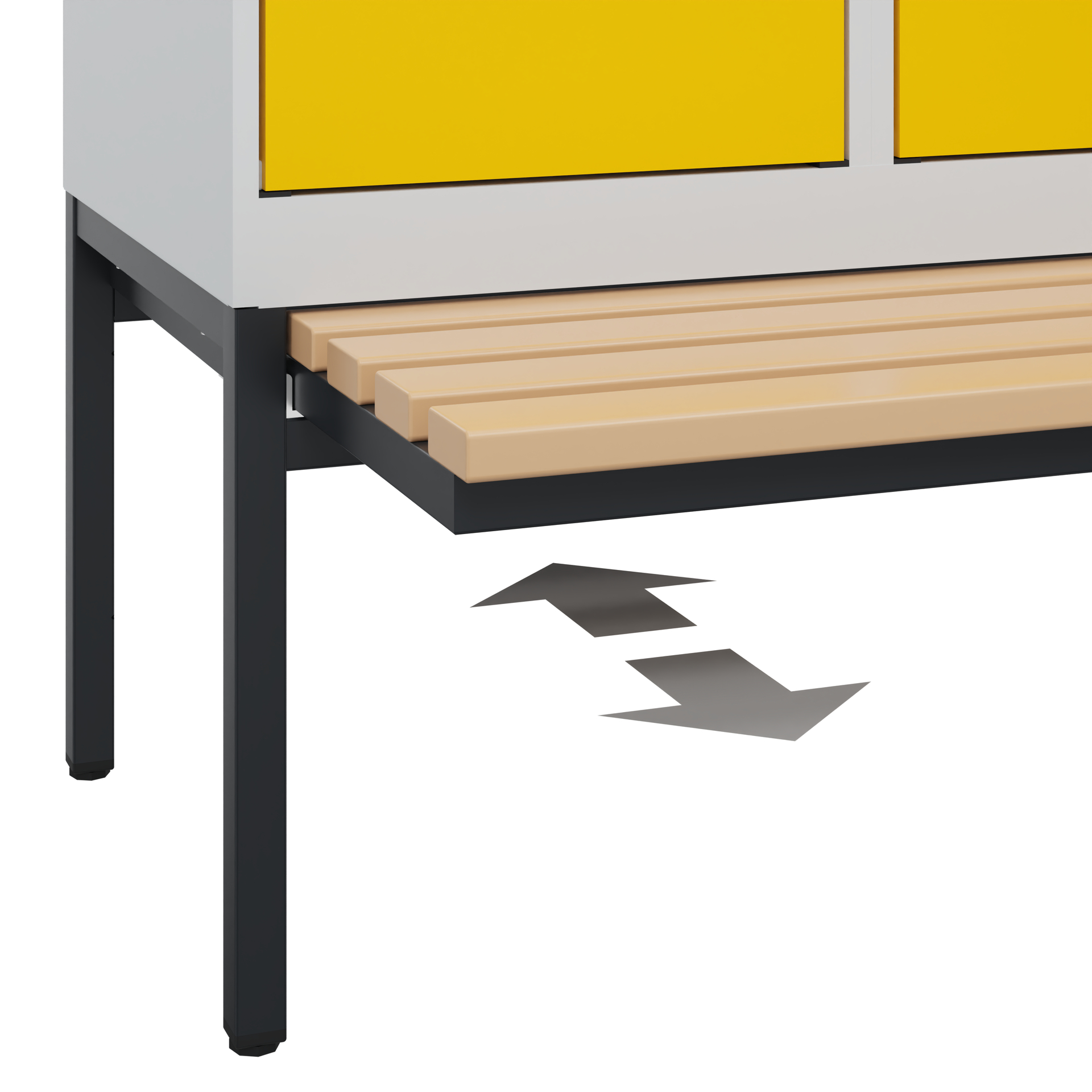 C+P Spind Evolo PLUS, Bank, 2 Abteile, 2120x800x815mm