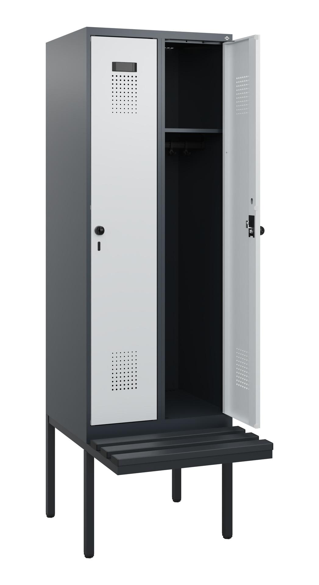 C+P Spind Evolo PLUS, Bank, 2 Abteile, 1950x600x81