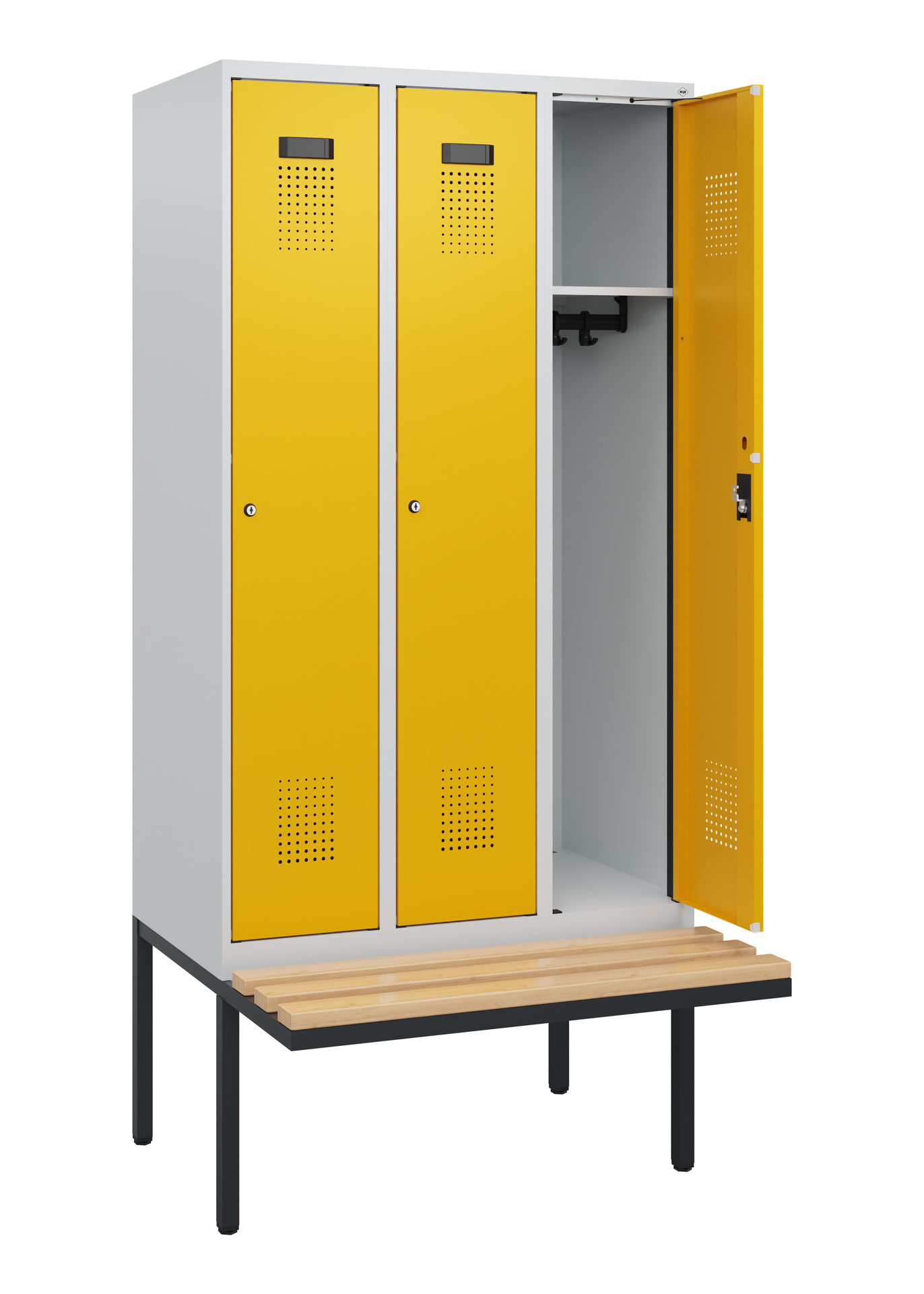 C+P Spind Evolo PLUS, Bank, 3 Abteile, 1950x900x81
