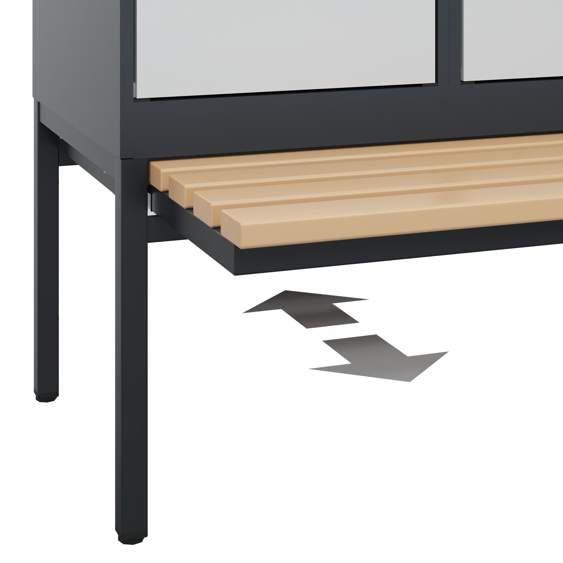 C+P Spind Evolo PLUS, Bank, 2 Abteile, 1950x800x815mm