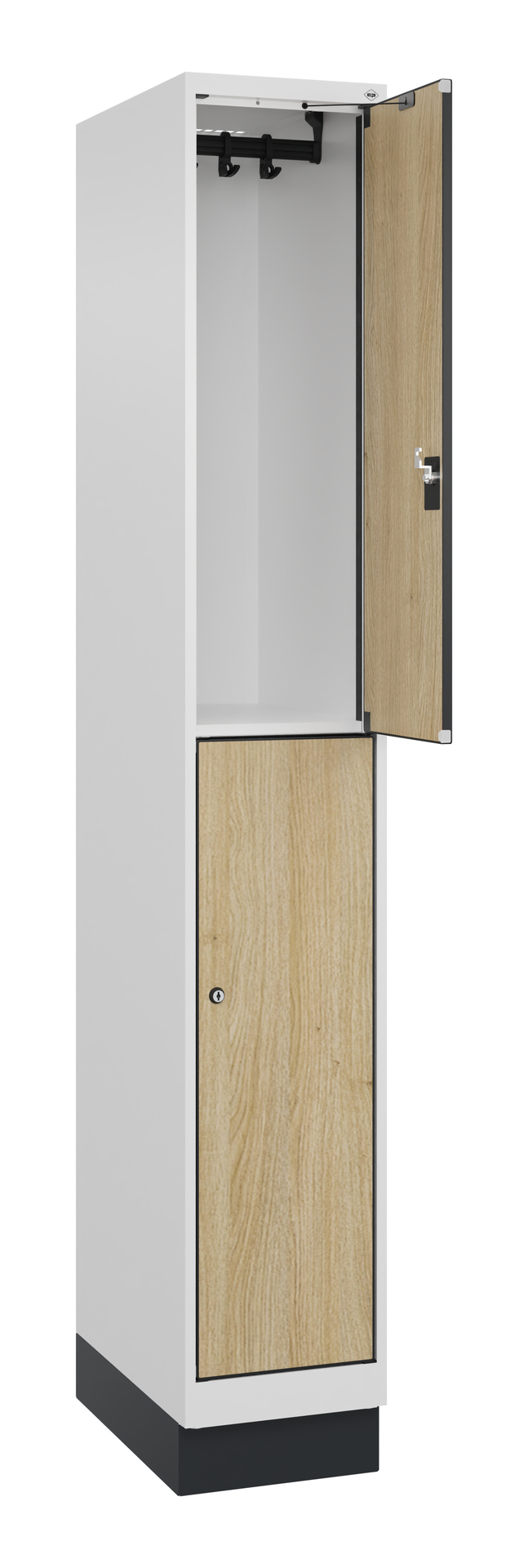 C+P Doppelst�ckiger Spind Evolo PLUS, 2 F�cher, 1950x300x815mm C+P Doppelst�ckiger Spind Evolo PLUS, 2 F�cher, 1950x300x815mm