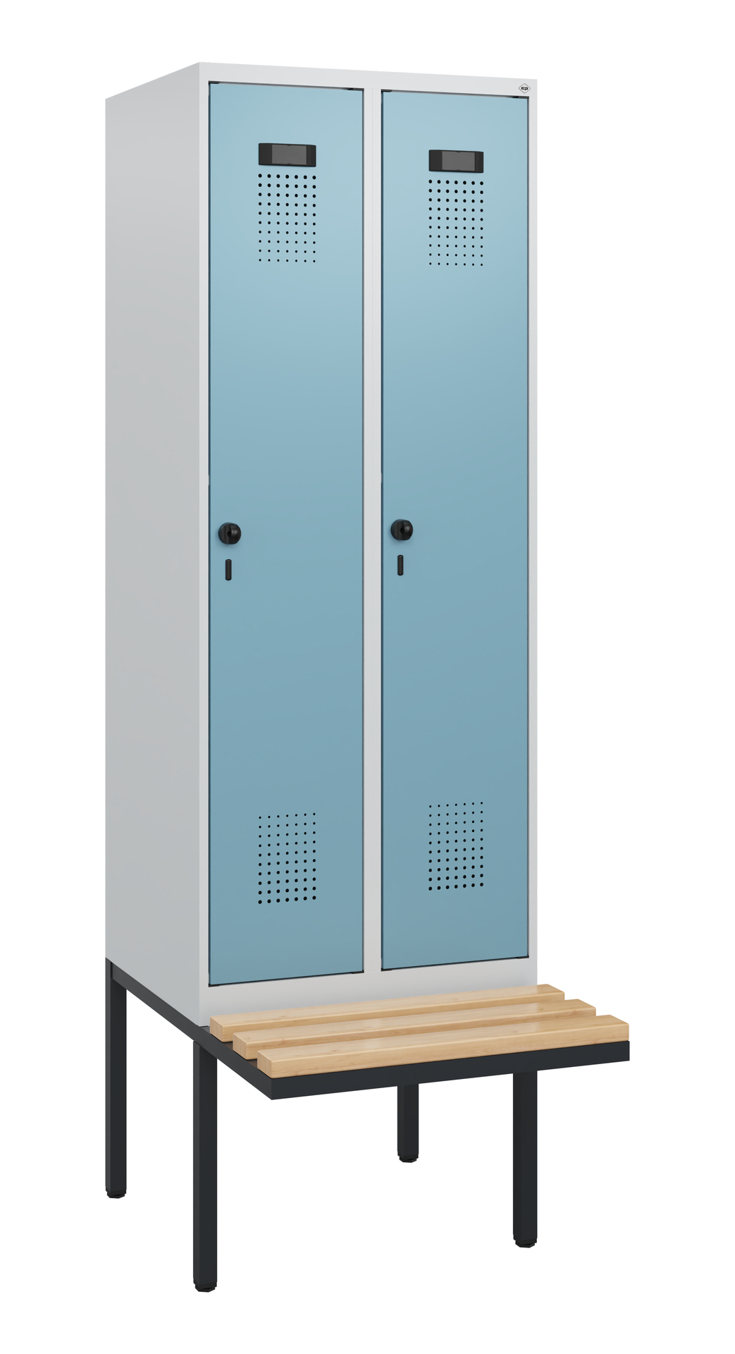 C+P Spind Evolo PLUS, Bank, 2 Abteile, 1950x600x81
