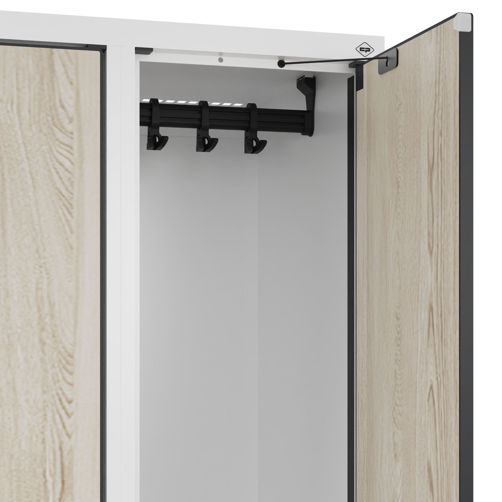 C+P Doppelst�ckiger Schulspind Evolo PLUS, F��e, 4 F�cher, 1630x600x500mm