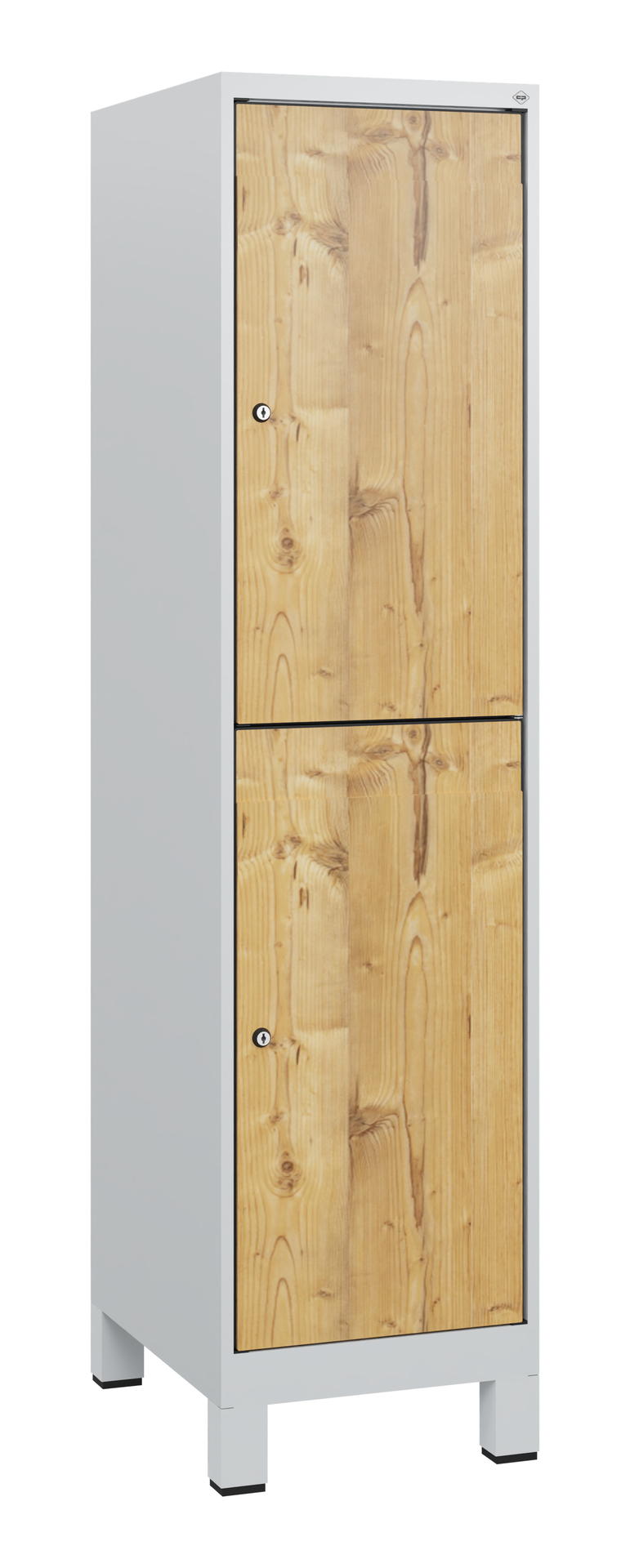 C+P Doppelst�ckiger Schulspind Evolo PLUS, F��e, 2 F�cher, 1630x400x500mm