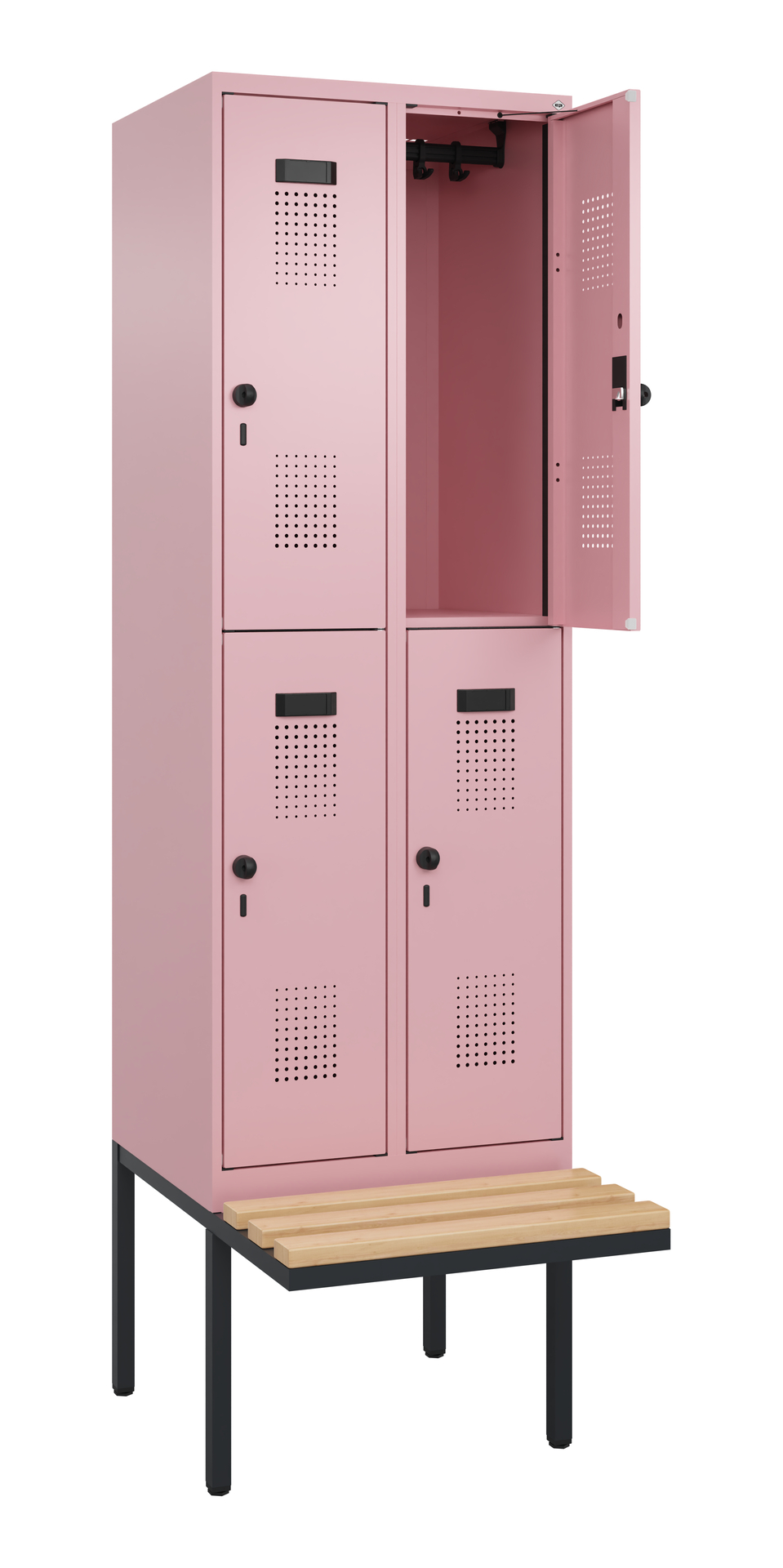 C+P Doppelstock-Spind Evolo PLUS, Bank, 4 Fächer, 