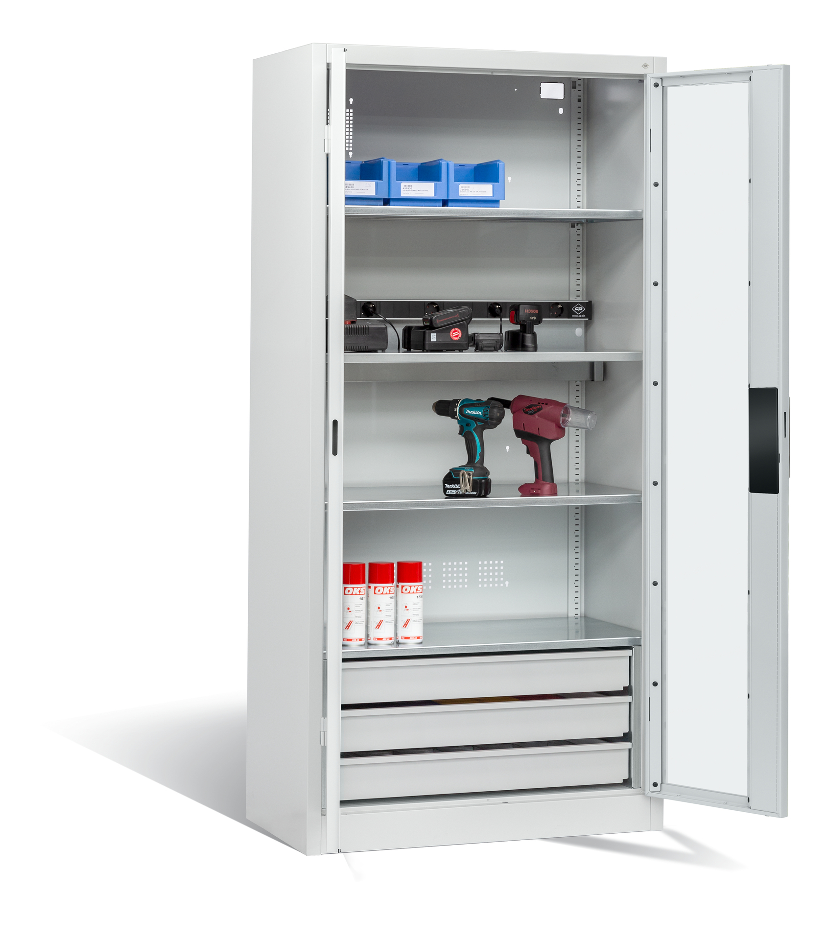 C+P Akkuladeschrank Serie 89, H1950xB930xT500mm