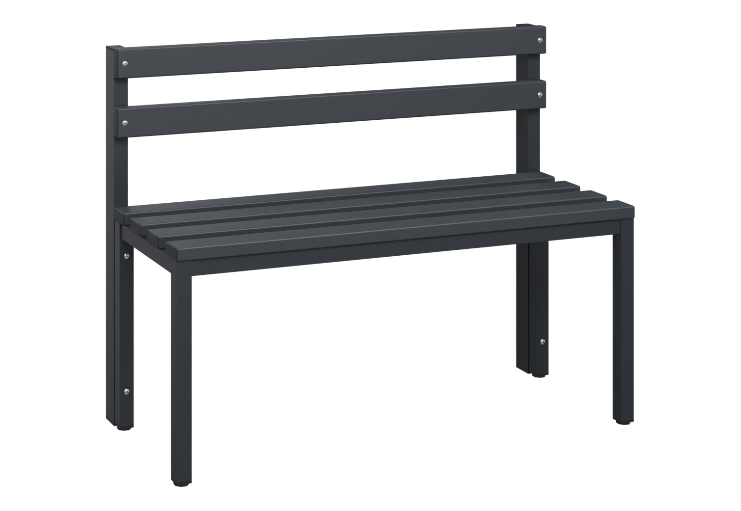 C+P Sitzbank Solid, 774x1000x412mm, 7021/Schwarzgrau