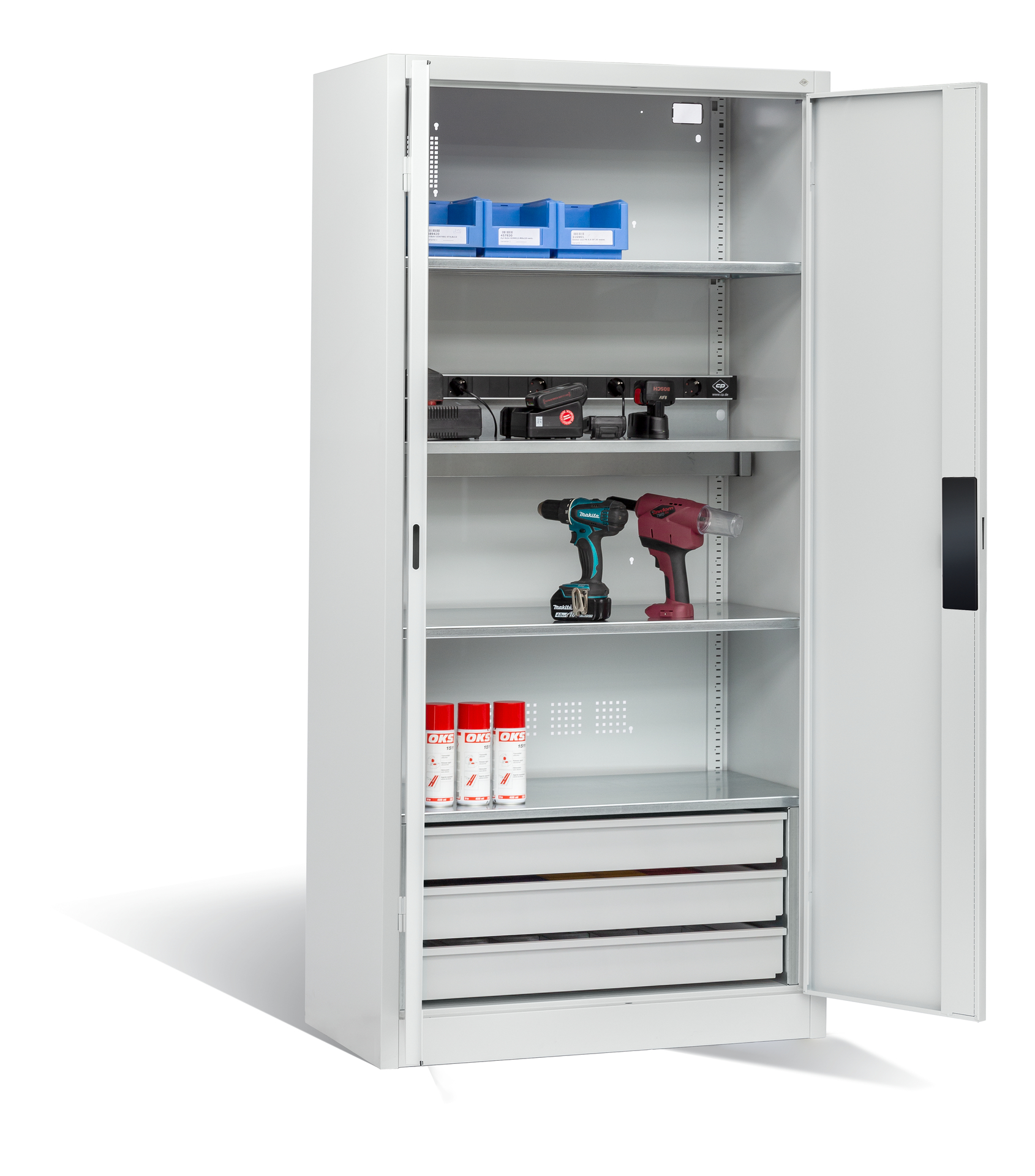 C+P Akkuladeschrank Serie 89, H1950xB930xT500mm
