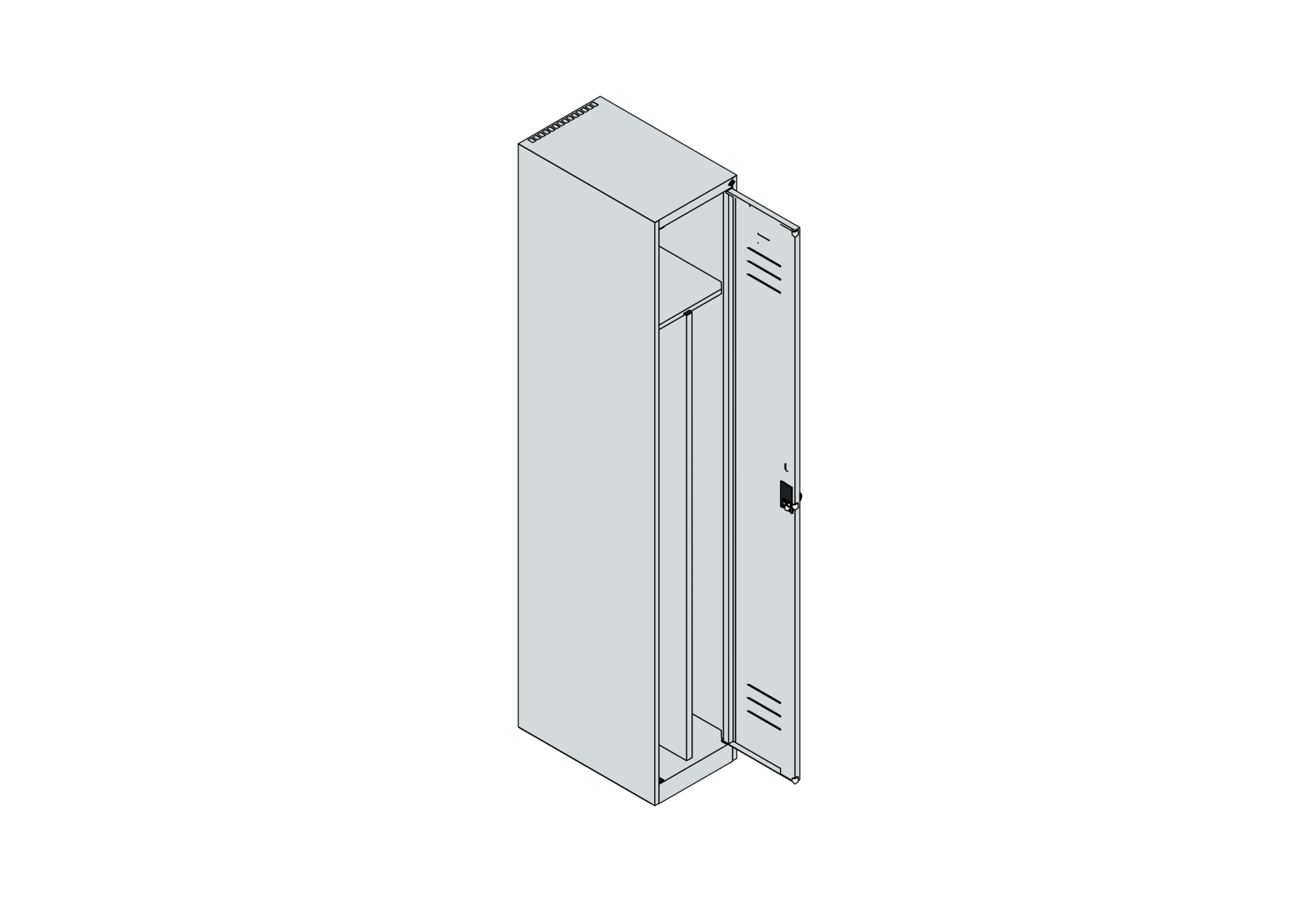 C+P Spind Classic PLUS, 1 Abteil, 1850x300x500mm