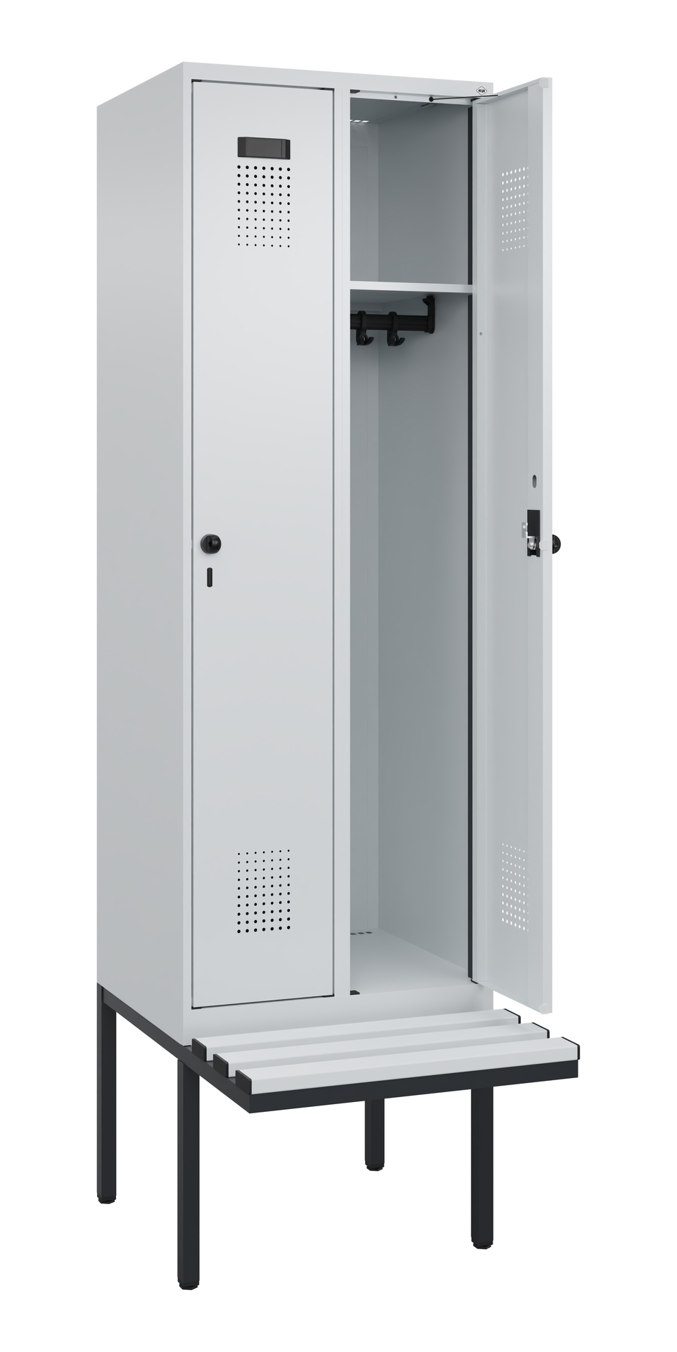 C+P Spind Evolo PLUS, Bank, 2 Abteil, 2120x600x815