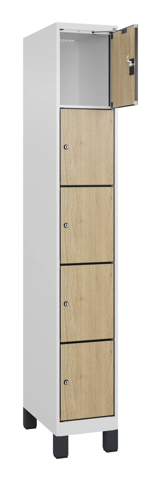 C+P Schlie�fachschrank Evolo PLUS, F��e, 5 F�cher, 1950x300x500mm