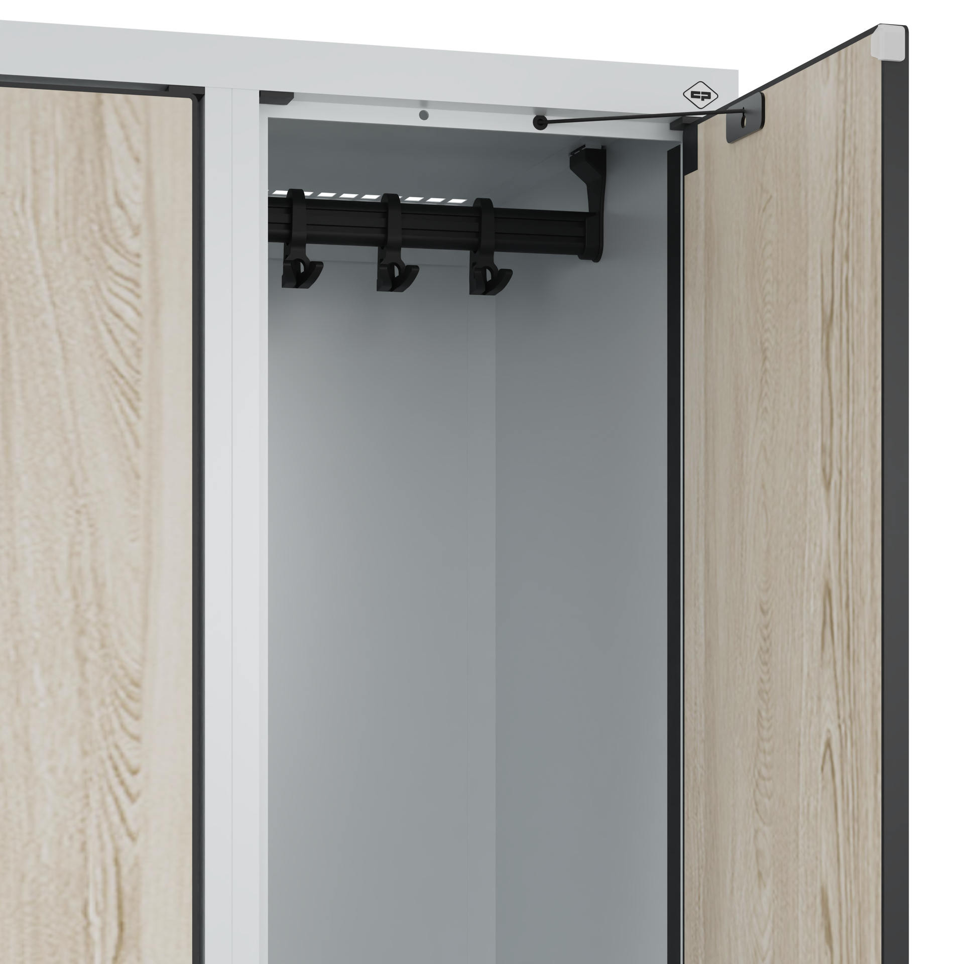 C+P Doppelst�ckiger Schulspind Evolo PLUS, 2 F�cher, 1530x300x500mm