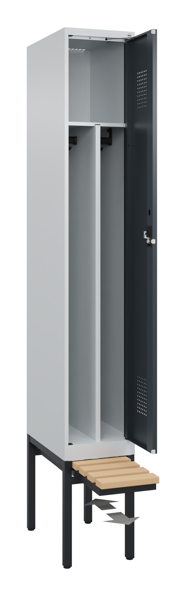 C+P Spind Evolo PLUS, Bank, 1 Abteil, 2120x300x815mm