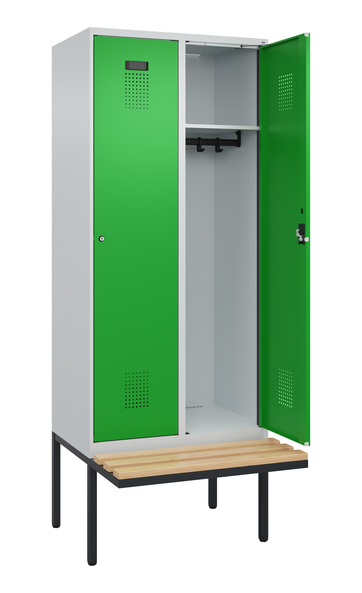 C+P Spind Evolo PLUS, Bank, 2 Abteile, 2120x800x81