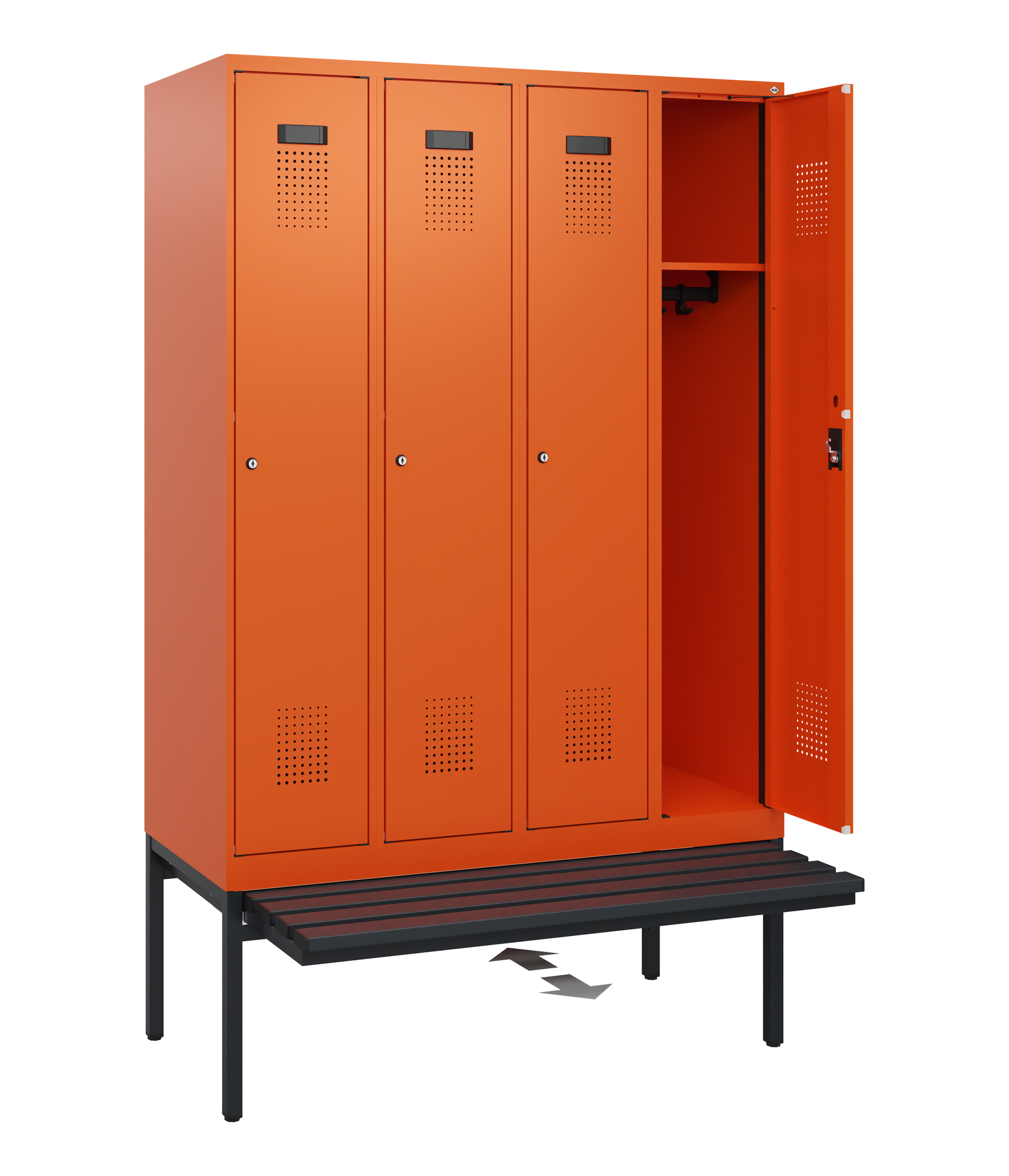 C+P Spind Evolo PLUS, Bank, 4 Abteile, 1950x1200x815mm